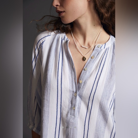 Size 2, New With Tags Ethereal Sundry Sundry Striped Henley Dress from Anthro - Picture 2 of 8